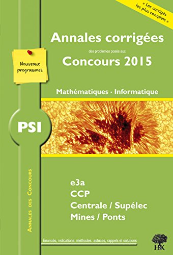 Mathématiques, informatique, PSI