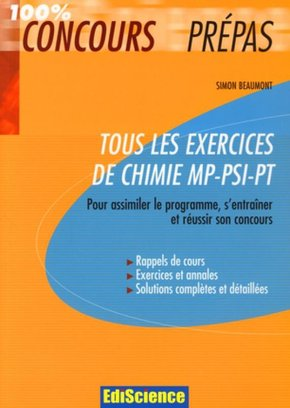 Tous les exercices de chimie MP-PSI-PT