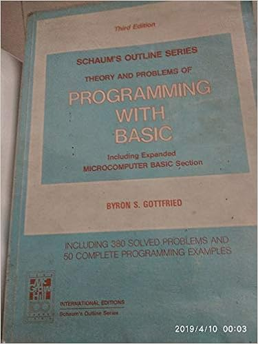 Schaum's Outline of theory and problems of programming with BASIC