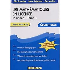 Les math&eacute;matiques en licence, 2e ann&eacute;e