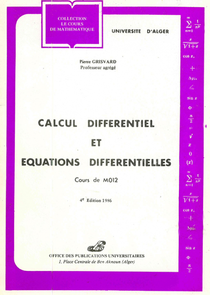Calcul différentiel et équations differentielles