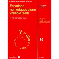 Fonctions num&eacute;riques d'une variable r&eacute;elle