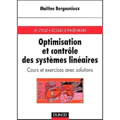 Optimisation et contr&ocirc;le des syst&egrave;mes lin&eacute;aires