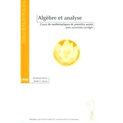 Alg&egrave;bre et analyse