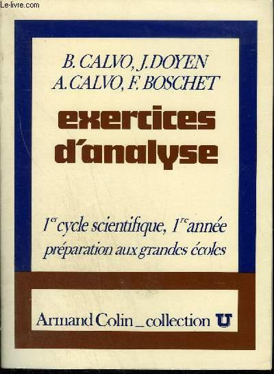 Exercices d'analyse