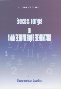 Exercices corriges en analyse numerique elementaire