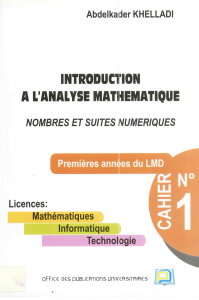 Introduction a l'analyse mathématique