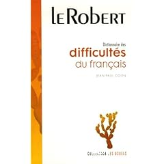Le Robert- Dictionnaire des difficultes du francais