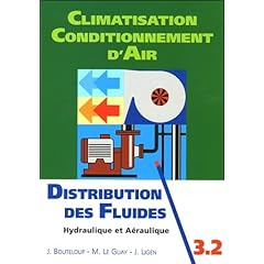 Climatisation conditionnement d'air : distribution des fluides /hydraulique et aeraulique.
