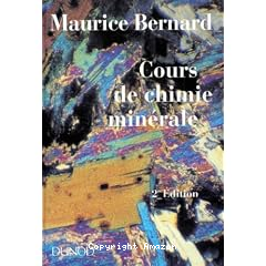Cours de chimie min&eacute;rale