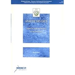 Analyse des eaux : aspect reglomentaires