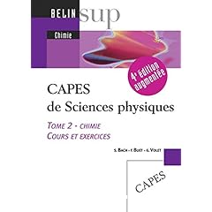 CAPES de sciences physiques Tome2:chimie-cours et exercices