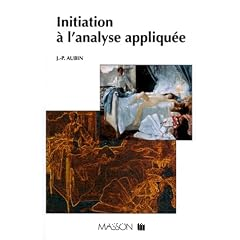 Initiation &agrave; l'analyse appliqu&eacute;e