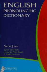 Cambridge English pronouncing dictionary