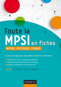 Toute la MPSI en fiches