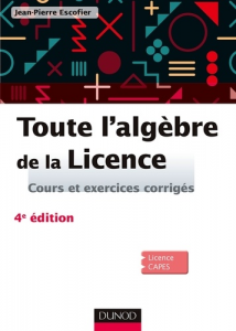 Toute l'algebre de la licence